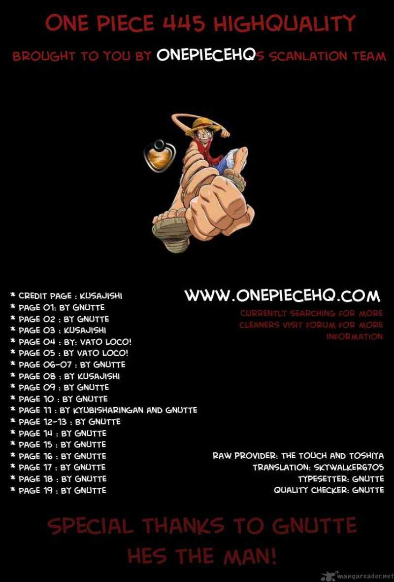 One Piece Chapter 445 page 1