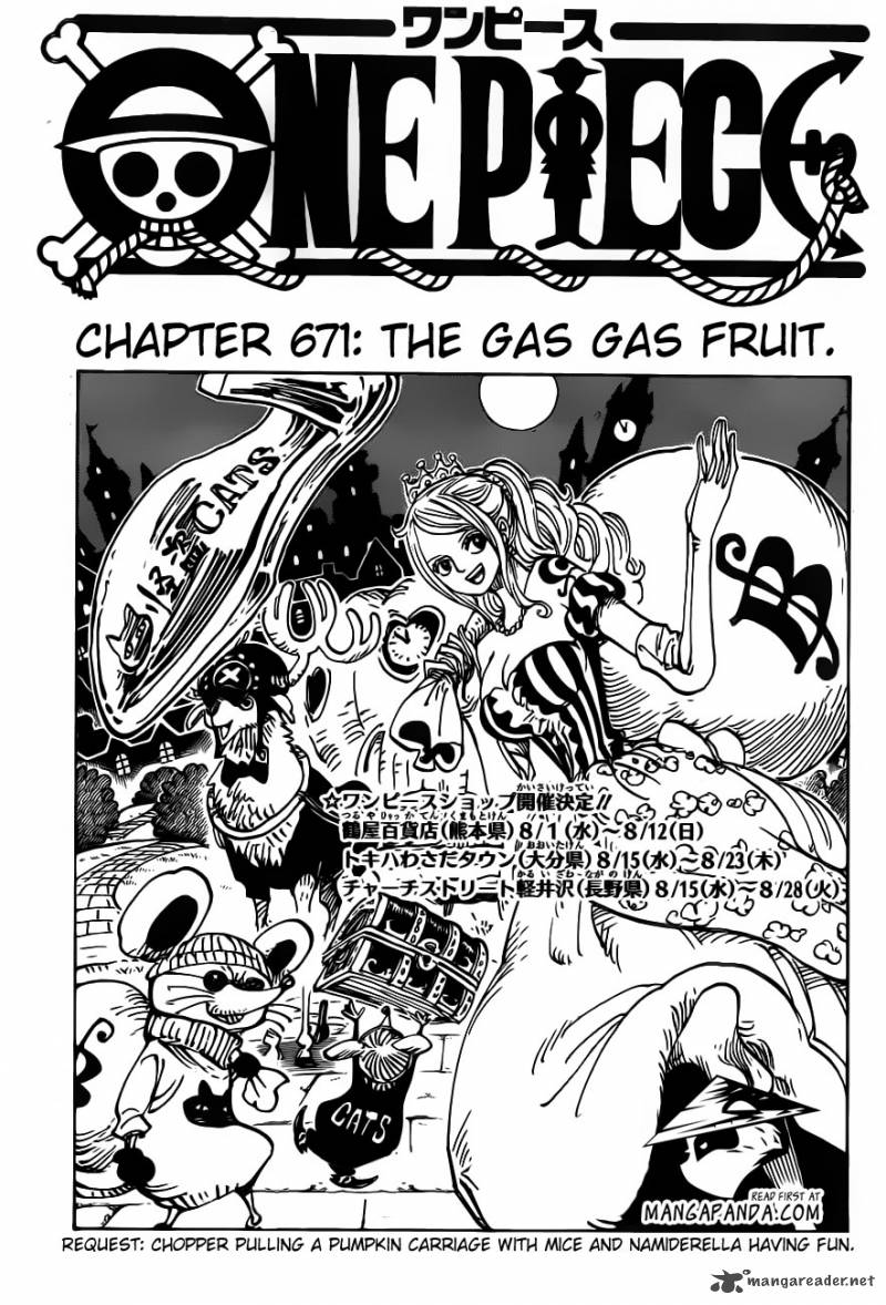 One Piece Chapter 671 page 1