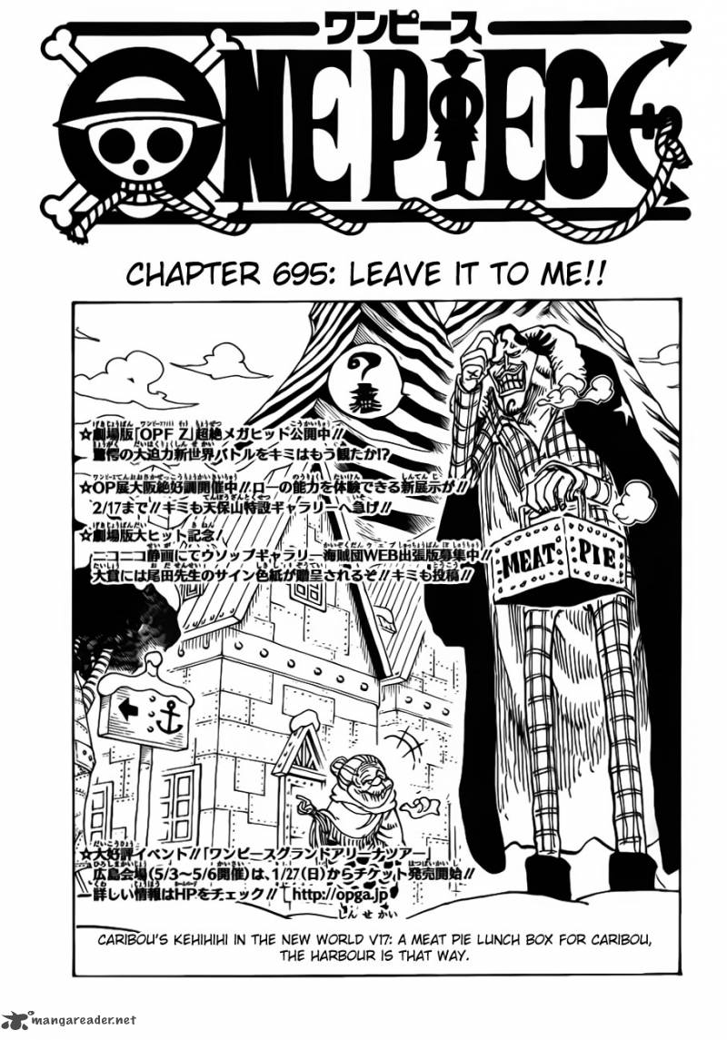 One Piece Chapter 695 page 3