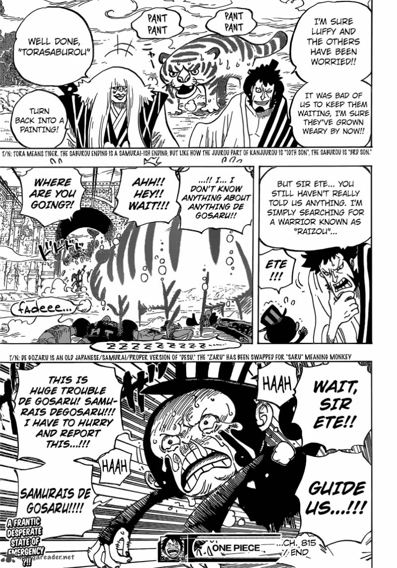 One Piece Chapter 815 page 19