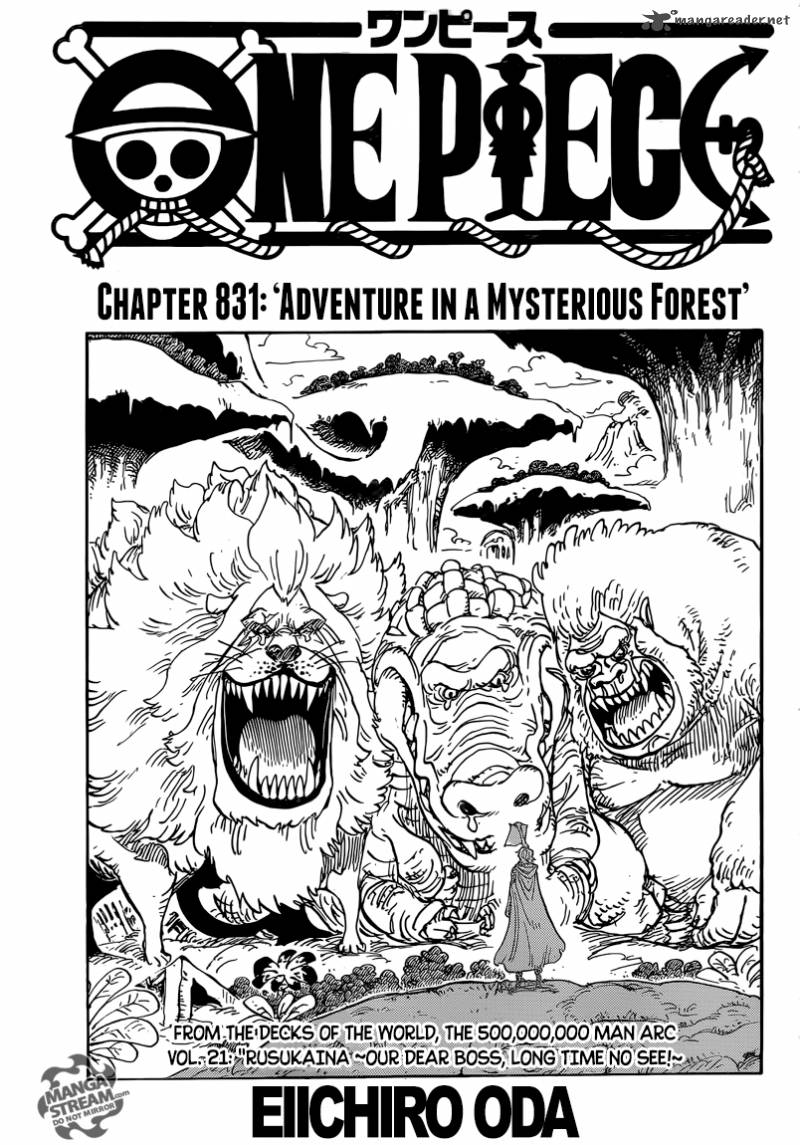 One Piece Chapter 831 page 1
