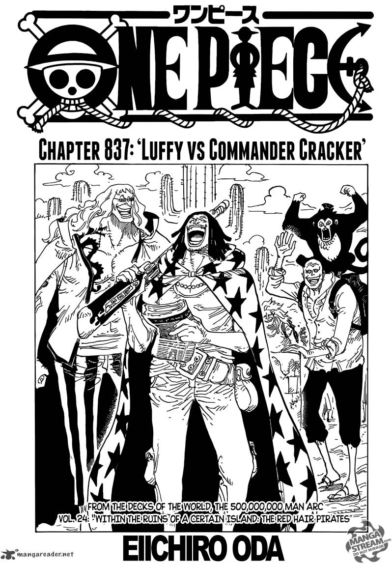 One Piece Chapter 837 page 1