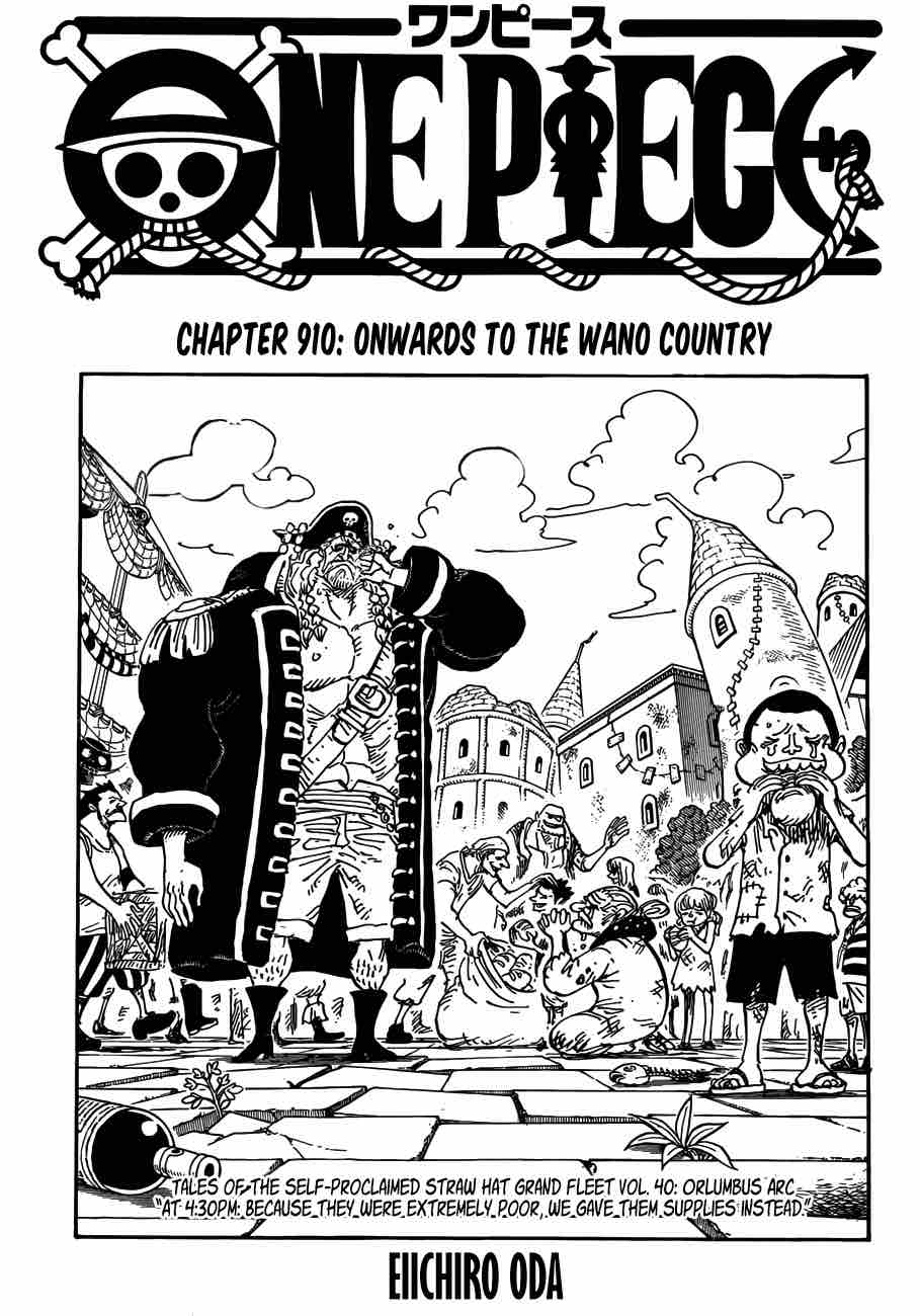 One Piece Chapter 910 page 1