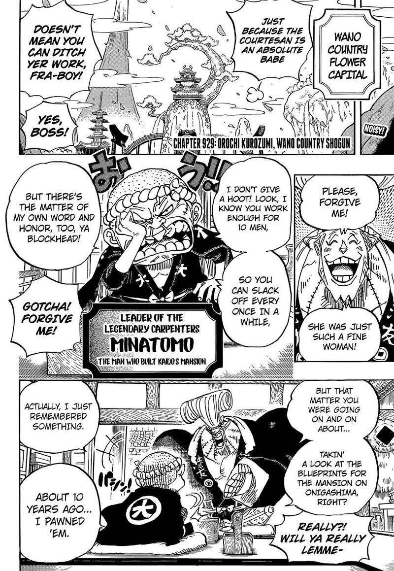 One Piece Chapter 929 page 3