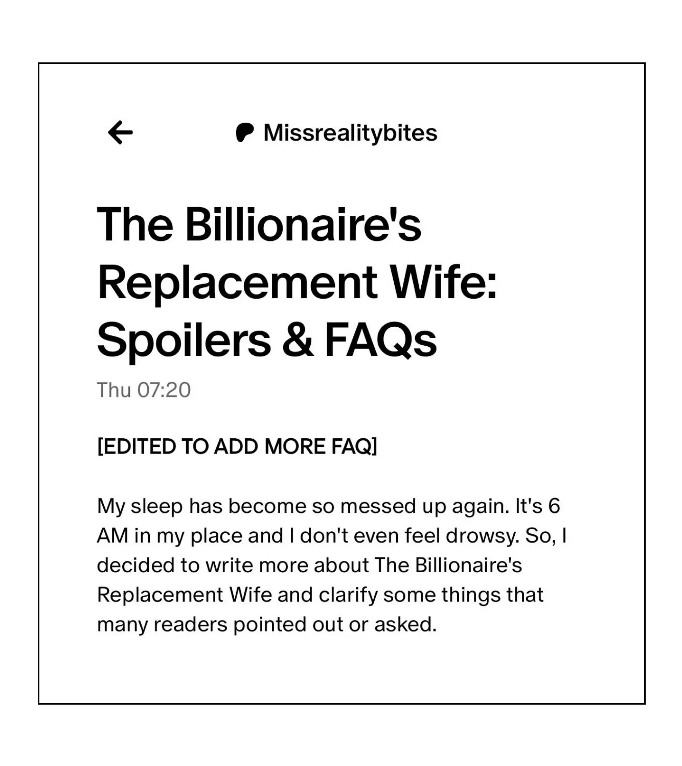 The Billionaire’s Replacement Wife Chapter 10 page 20